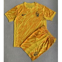 Echipament fotbal Franţa Portar Tricou Acasa European 2024 pentru copii maneca scurta (+ Pantaloni scurti)